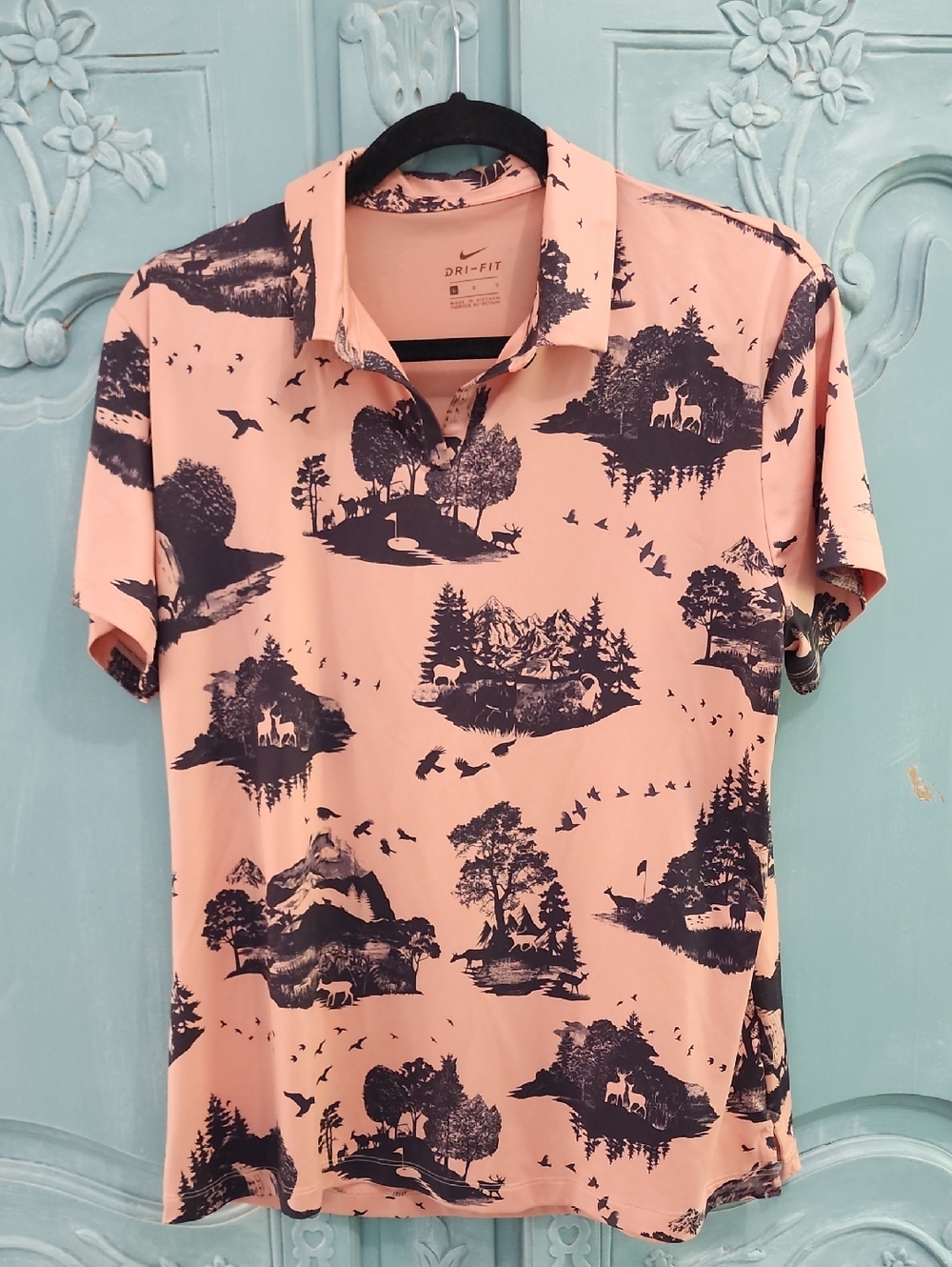 Nike Dri Fit Peach Toile Polo